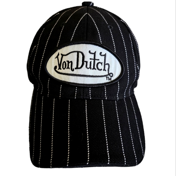Von Dutch Other - 🖤 Von Dutch Originals Vintage Rare HTF Striped Kustommade Velcro Back Hat